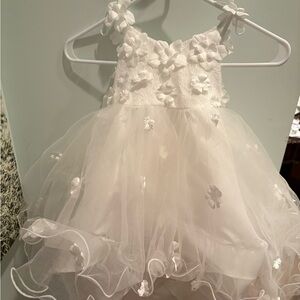 Azazie White Floral Kids Dress
